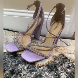 Sparkly lavender heels
